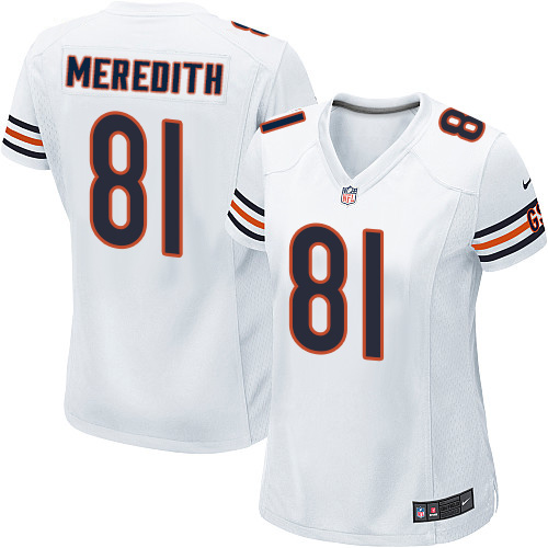 Women's Elite Cameron Meredith Nike Jersey White Road - #81 NFL Chicago Bears